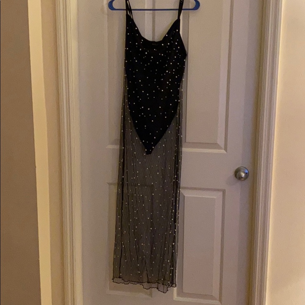 Black see through dress